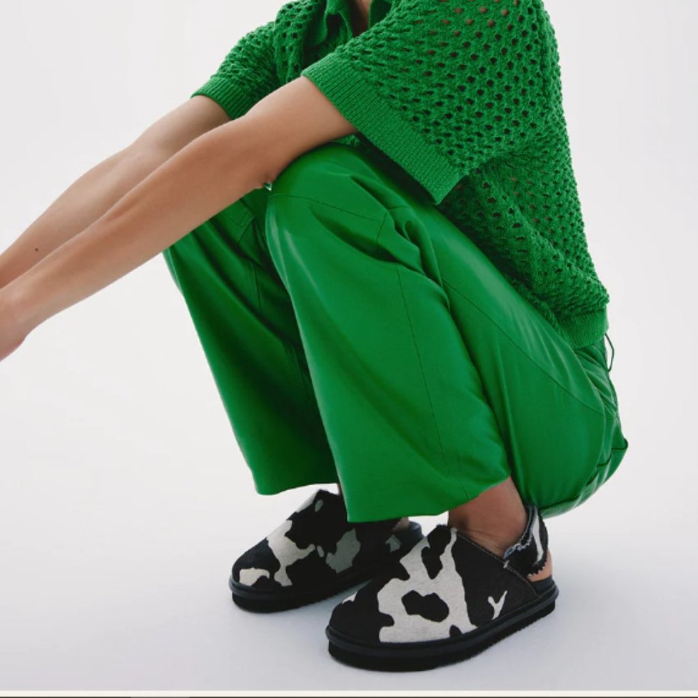 Maguire Torre Leather Clogs - Cow Print Sz 40 / 9.5